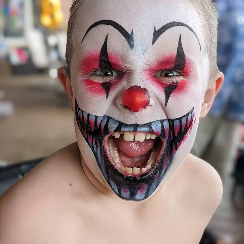 Black and white face painting