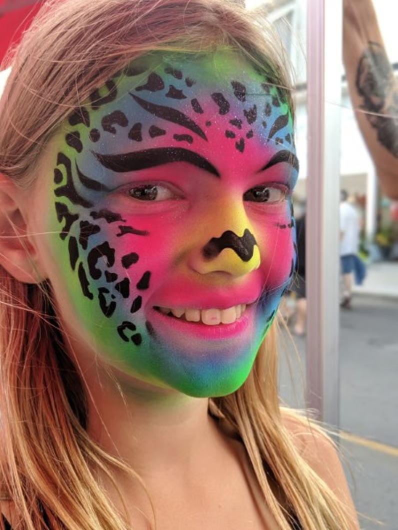 Black and white face painting