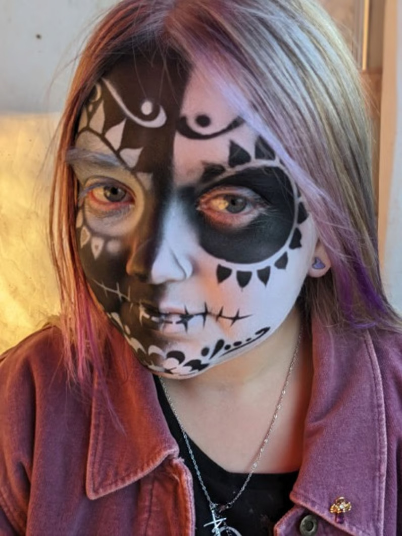 Bright animal face painting